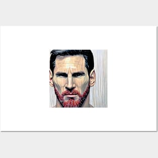 Cartoon-like Messi Posters and Art